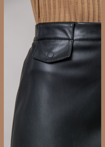 Шорты-юбка с карманом из эко-кожи CHICLY (278755739)