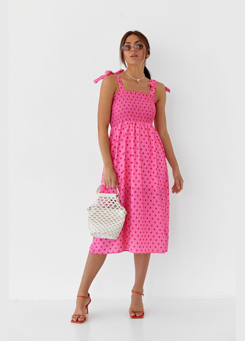 Довгий жіночий сарафан на бретелях-зав'язках Liton (296908997)