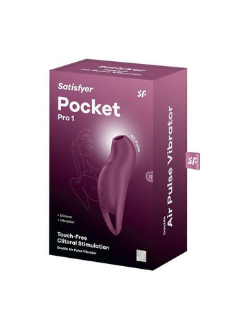 Вакуумный клиторальный стимулятор с вибрацией Satisfyer Pocket Pro 1 Purple No Brand (366878454)