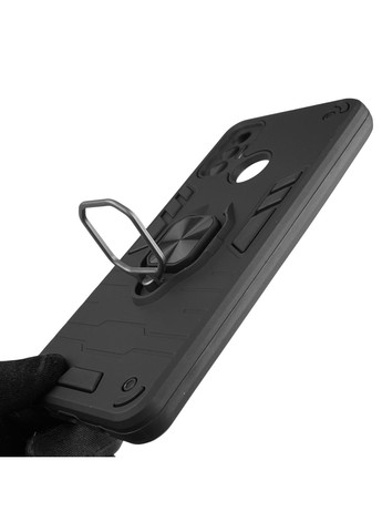 Чехол для телефона Spark 7 Go (KF6m) бронированный с кольцом-держателем на техно спарк 7 го чёрный Tecno (366230340)