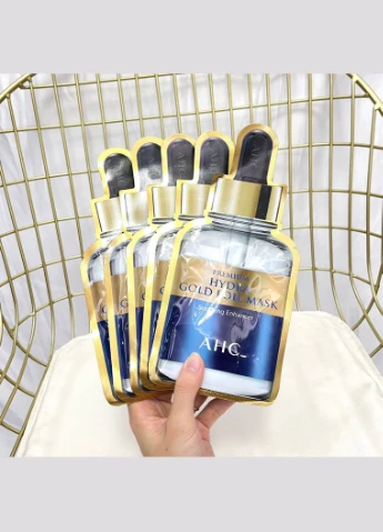 Тришарова ампульна преміум маска з золотою фольгою Premium Hydra Gold Foil Mask 25г AHC (327369818)
