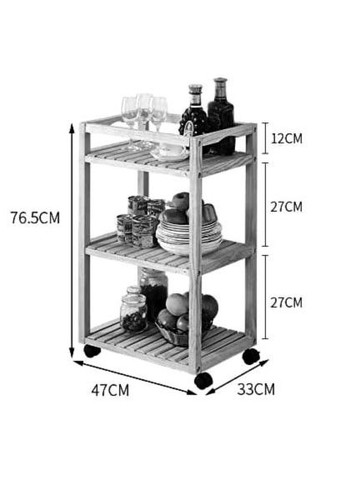 Сервировочный столик из дерева Хольбек сиена (ЭТК-001405) No Brand (327846031)