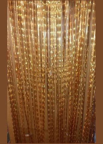 фотозона з голограмою новорічний 2 м на 1 м золотистий Jannet Дощик (316384008)