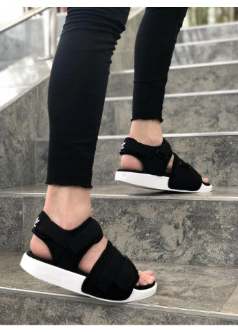 КРОСІВКИ ЖІНОЧІ ADIDAS BLACK WHITE 2 АДІДАС БІЛІ No Brand білі демісезони (391958430)