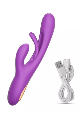 Вибратор кролик 3в1 со стимулирующим язычком No Brand (340473303)