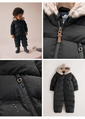 Дитячий зимовий суцільний комбінезон Next AV1-010 Чорний No Brand (364727722)