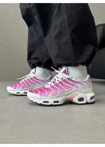 Рожеві Осінні кросівки чоловічі nike air max tn plus white / pink найк аір макс тн плюс No Brand