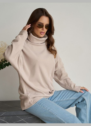 Бежевий зимовий светр 13621 бежевий ISSA PLUS