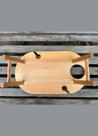 Дерев'яний винний столик Бук (Хвилька) No Brand (330774553)