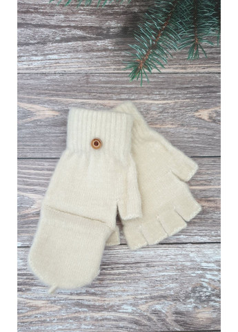 Жіночі ангорові рукавиці-мітенки No Brand (360534139)