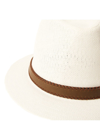 Шляпа федора мужская бумага белая BATTY 817-686 LuckyLOOK 817-686м (289478400)