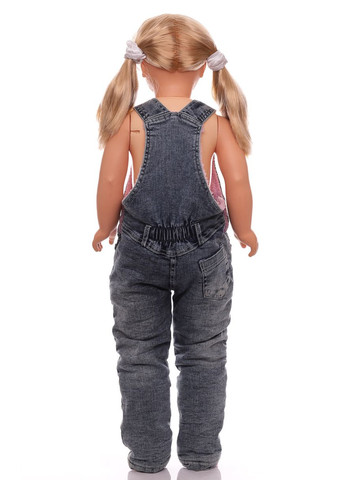 Комбинезон джинсовый для девочки на травке с зайкой синий 104 см (51076) BABYKROHA (297200748)
