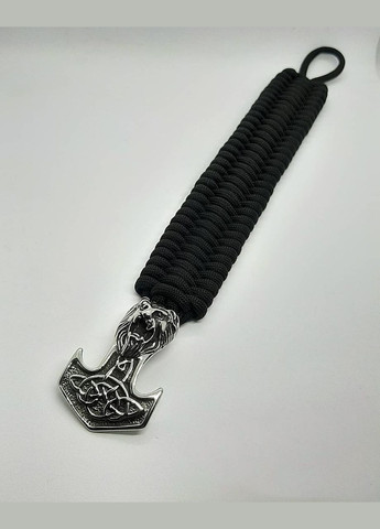 Браслет из паракорда с Молотом Львом из нержавеющей стали плетение Трилобит цвет под заказ + брелок в подарок No Brand (341738919)