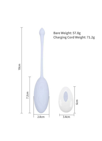 Блакитне вібро-яйце з дистанційним керуванням ABS (361072375)