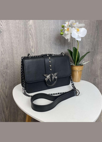 Стильная женская мини сумочка клатч Pinko с птицами на цепочке No Brand (334729628)