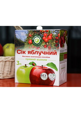 Сік 3л яблучний прямого віджиму Gadz (346494147)