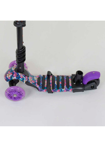 Самокат дитячий багатофункціональний з батьківською ручкою 5в1 PU колеса з підсвічуванням 59х15х29 см Best Scooter (289369486)
