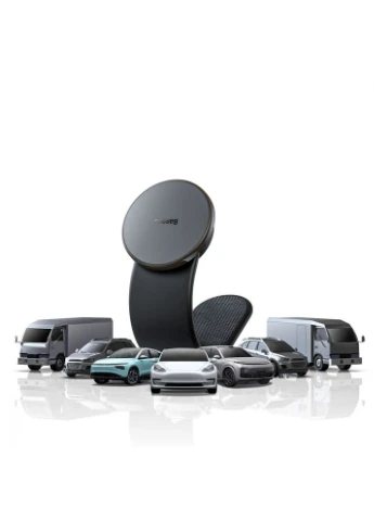 Автомобильный держатель с беспроводным ЗП C02 Pro Series Magnetic black Baseus (360402351)