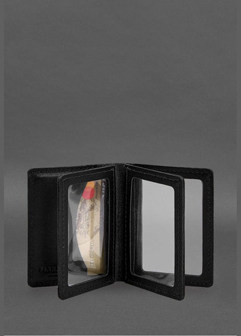 Шкіряна обкладинка для посвідчення водія, ID і пластикових карток 2.1 чорна (A-028613) BlankNote (328444810)