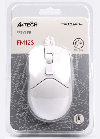 Мышь Fstyler FM12S White A4Tech (339085305)