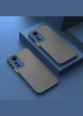 Протиударний матовий чохол для 12 lite Синій Xiaomi (322212991)