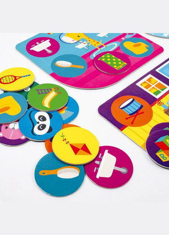 Игра настольная "Fisher Price. Лото. Мой день" VT2910 02, 4 игральных поля Vladi toys (364133725)