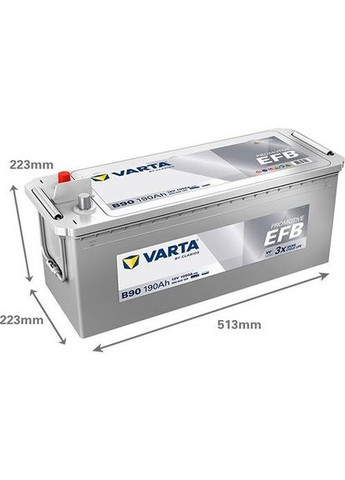 Автомобільний акумулятор ProMotive EFB B90 6СТ-190Ah Аз 1050А (EN) 690500105 Varta (369148549)