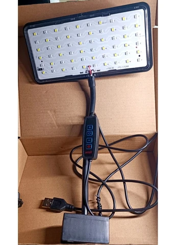 LED світильник чорний з дімером, 0.65-9 W (16/27 см), гнучка ніжка, кут нахилу 360 градусів, біло-синє світло, 3 режими, No Brand (401960802)