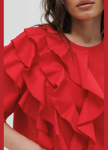 Червона літня жіноча футболка oversize Arjen