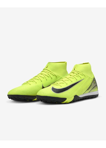 Желтые мужские сороконожки zm superfly 10 academy tf лимонный Nike