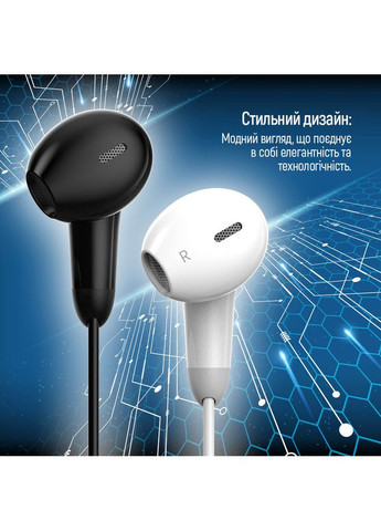 Навушники 3.5 mm Wired Earphone Sound Wave White (CW-WD04WT) Colorway (362671123)