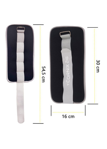 Обважнювачі-манжети для ніг та рук 2 x 2 кг Cornix XR-0242 (275654153)