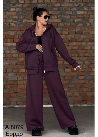 Жіночий спортивний костюм бордовий No Brand (366889602)