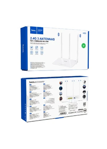 Маршрутизатор WiFi4 wireless router EU (6942007640688) Hoco HI30 (375321841)