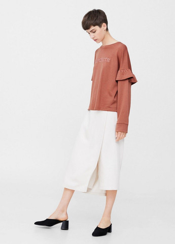 Темно-бежевый свитшот Mango однотонный (365760324)