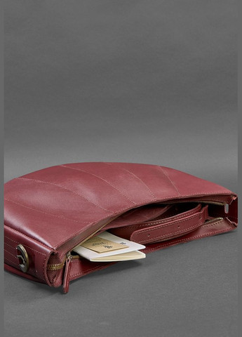 Кожаная женская сумка Круассан Krast бордовая (A-026596) BlankNote сумка бохо (327874065)