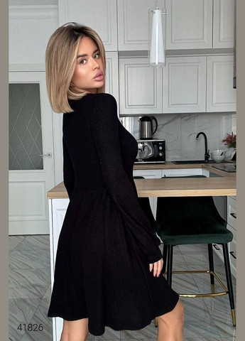 Черное повседневный платье вязаное Liton