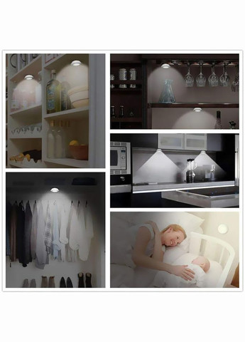 Удобный светодиодный ночник с пультом управления белый свет (OK0038_1) No Brand (315885373)