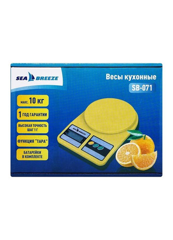 Ваги кухонні SeaBreeze SB-071 електронні до 10 кг No Brand (295923967)