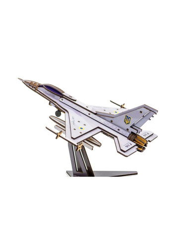 Дерев'яний 3D конструктор "F16" Арт-26913, 79 деталей PuzzleOK (315352175)