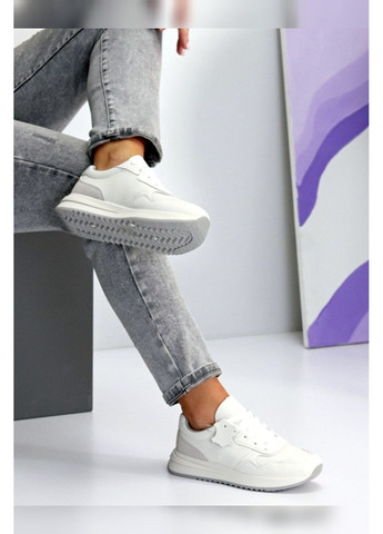 Білі жіночі кросівки з натуральної шкіри та замші Stilli Кросівки білі літо (349821252)