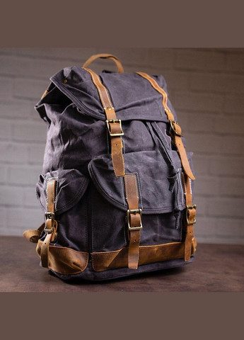 Похідний рюкзак canvas 20110 Сірий Vintage (328449848)