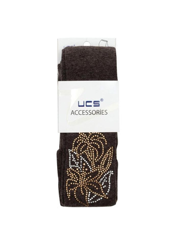 Колготки с цветами из страз (M0C0302-1041-122G-brown) UCS SOCKS (301142583)