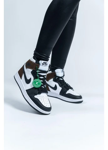 КРОССОВКИ ЖЕНСКИЕ NIKE AIR JORDAN 1 RETRO TWO DARK MOCHA 2 НАЙК АИР ДЖОРДАН No Brand белые демисезоны (367177898)