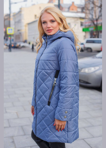 Темно-синє демісезонне Пальто Donna (01071-brown60) MioRichi