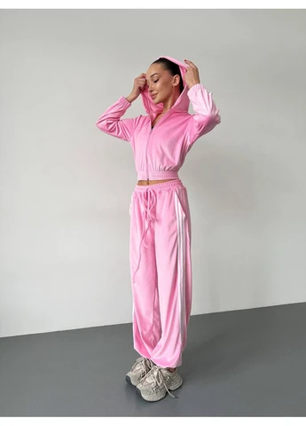 Женский велюровый костюм с капюшоном Fashion (382029107)
