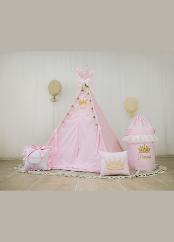 Вігвам Принцеса + кошик для іграшок + додатковий півкруглий коврик No Brand (321968934)