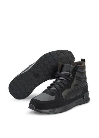Черные осенние мужские ботинки 383204-01 черный искусство. кожа Puma