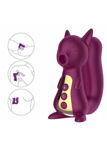 Вакуумний вібратор Білочка з підігрівом для клітора і точки G бордового кольору, снащений вбудованим акумулятором China (360613513)