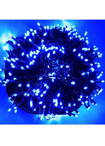 Гірлянда нитка вулична кімнатна світлодіодна новорічна з роботою від мережі зеленим кабелем 50 м 800 лампочок (482064-Prob) Синя Unbranded (370084123)